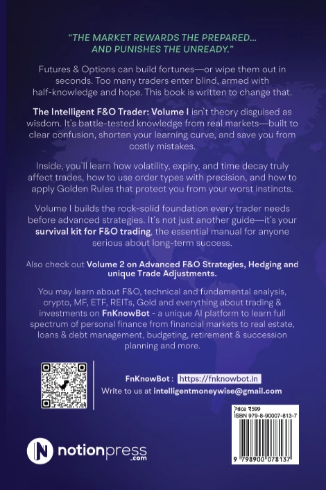 The Intelligent F&O Trader Volume I back cover