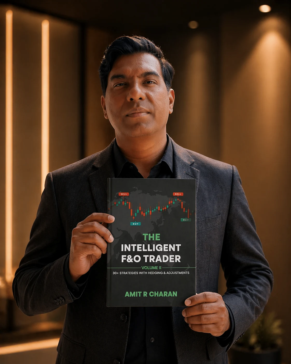 Amit R. Charan holding The Intelligent F&O Trader Volume II